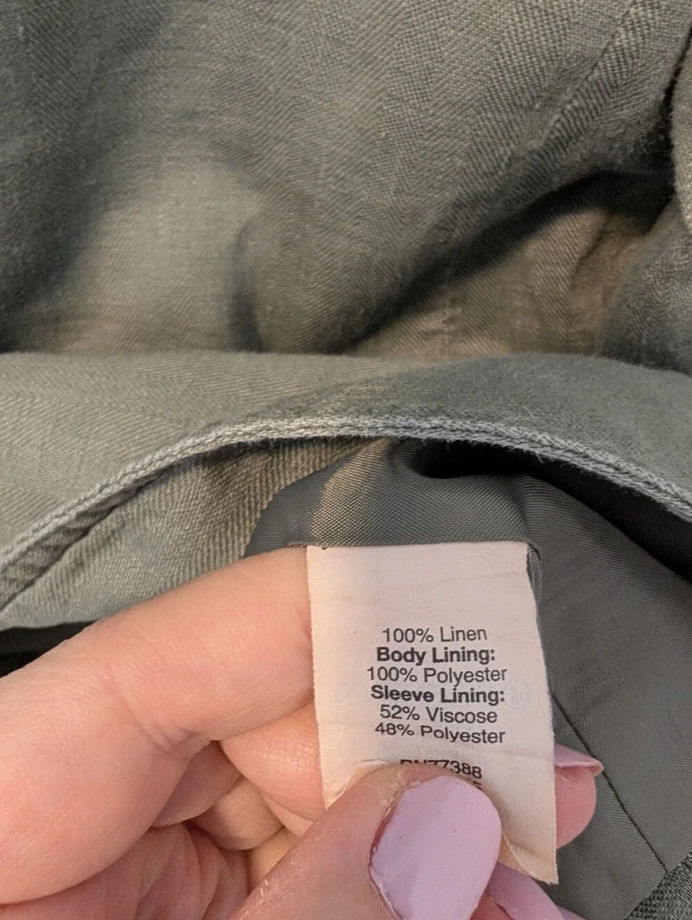 J. Crew/Olive Green Linen Blazer Sz 4 - Picture 3 of 4